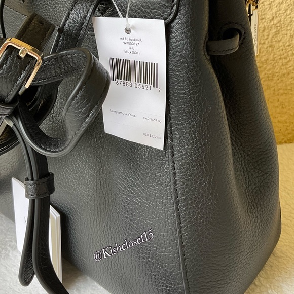 SOLD! NWT Kate Spade Leila Medium Leather Flap Backpack - Picture 17 of 17